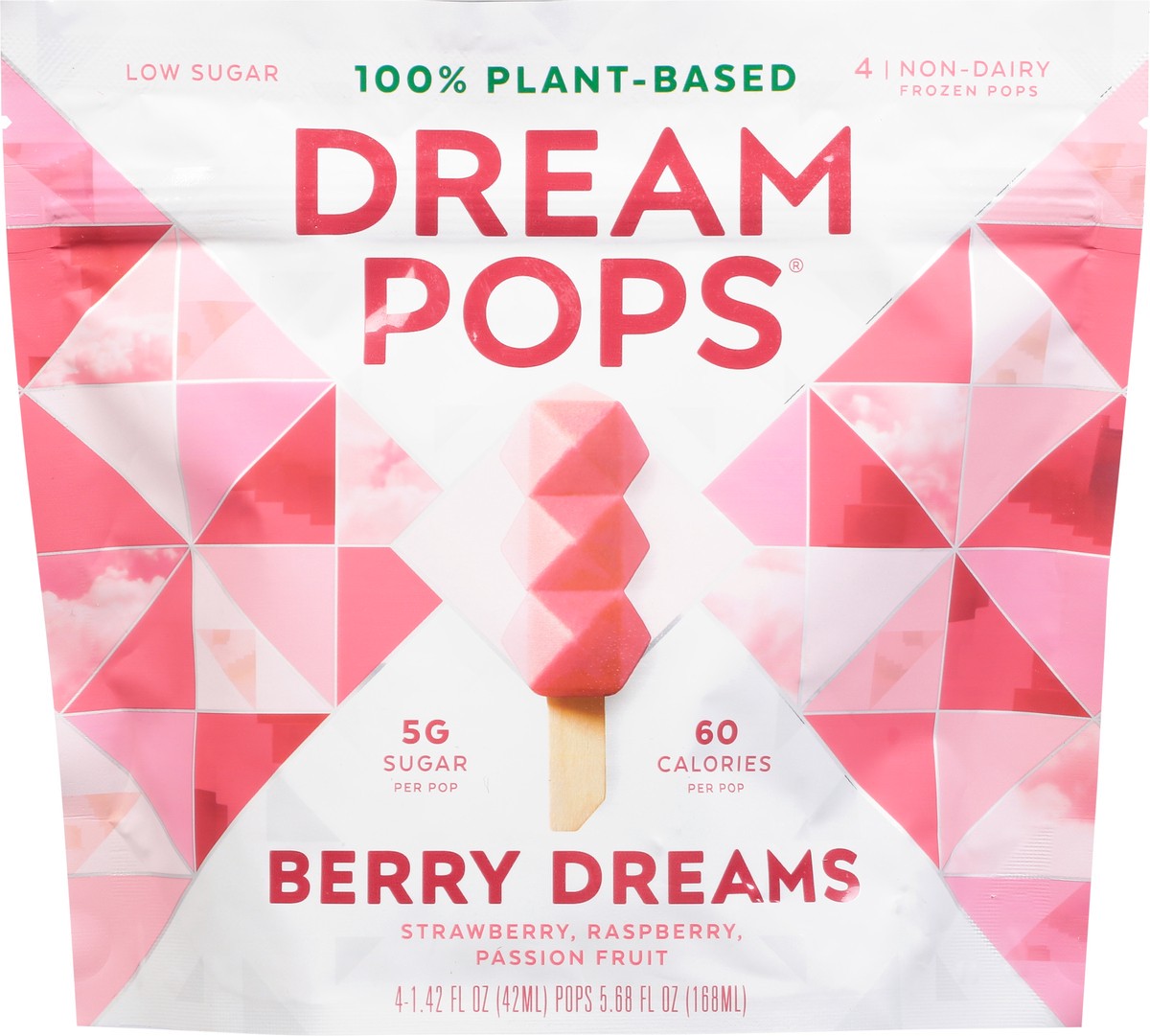 slide 6 of 9, Dream Pops Non-Dairy Berry Dreams Frozen Pops 4 - 1.42 fl oz Pops, 4 ct