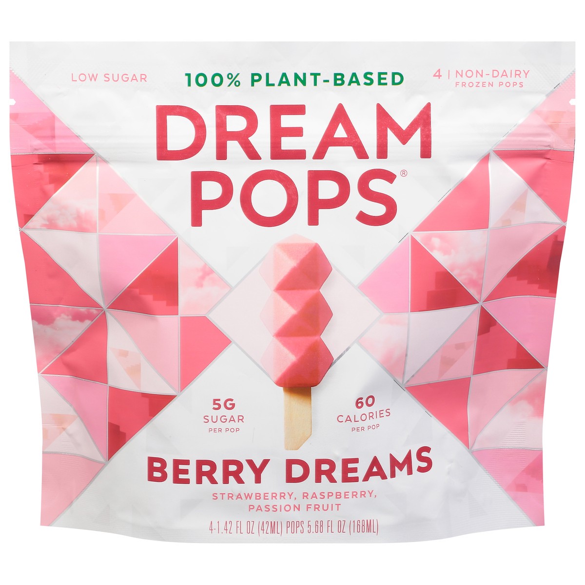 slide 1 of 9, Dream Pops Non-Dairy Berry Dreams Frozen Pops 4 - 1.42 fl oz Pops, 4 ct