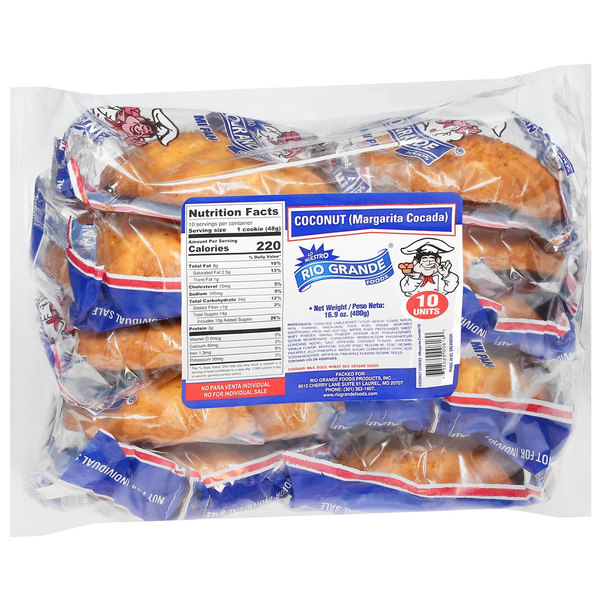 slide 2 of 12, Rio Grande Coconut Cookie 10 ea, 10 ct