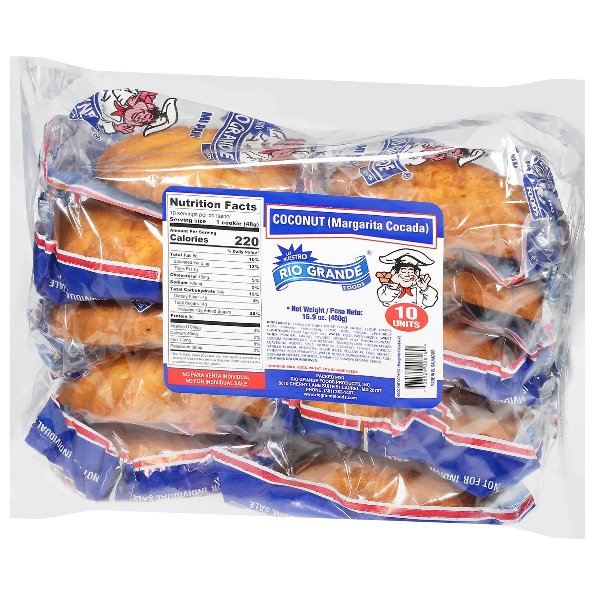 slide 10 of 12, Rio Grande Coconut Cookie 10 ea, 10 ct