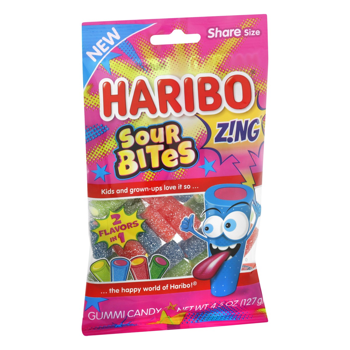 slide 7 of 13, Haribo Sour Candy Zing Bites, 4.5 oz