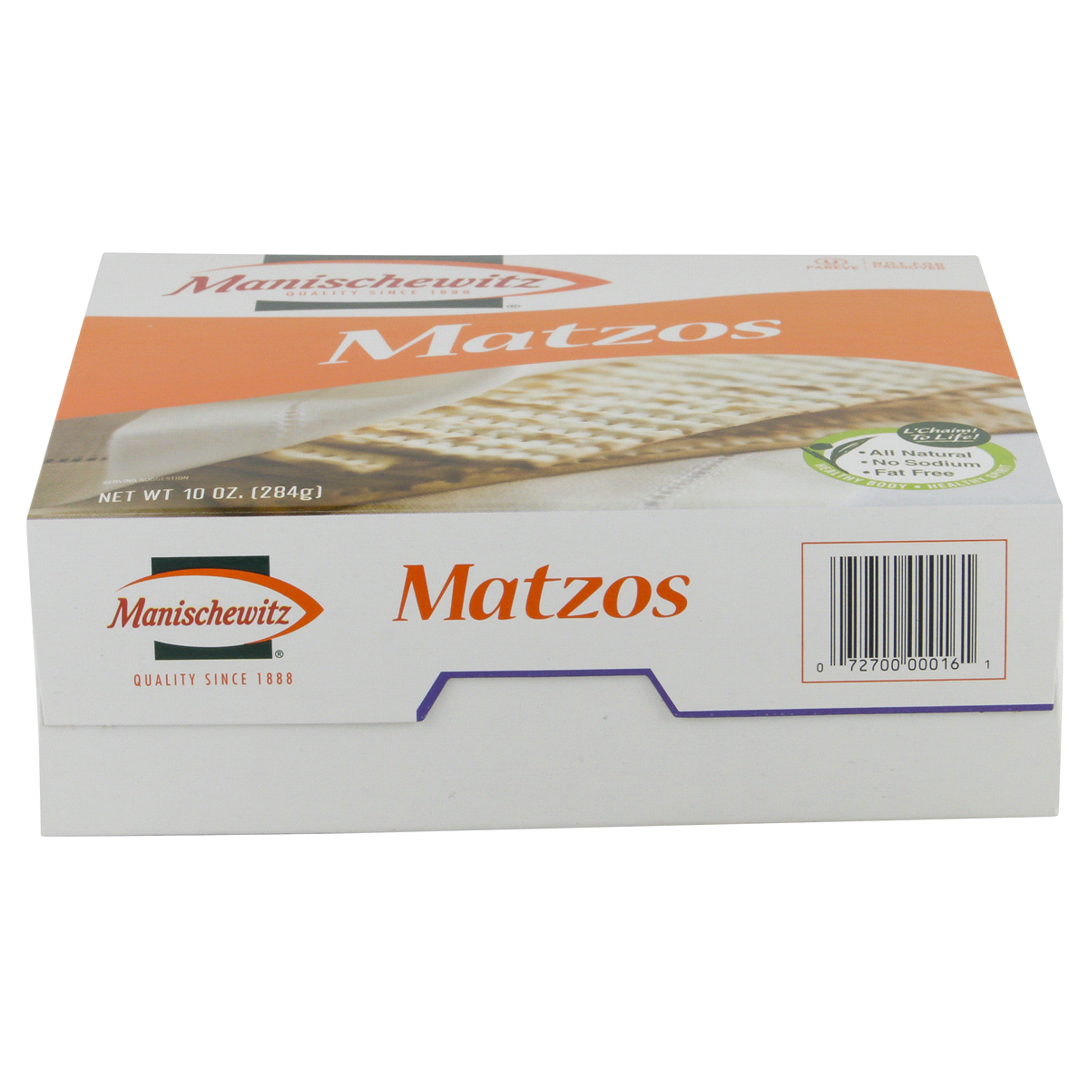 slide 4 of 6, Manischewitz Unsalted Matzo Crackers, 10 oz