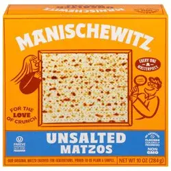 Manischewitz Unsalted Matzos 10 oz
