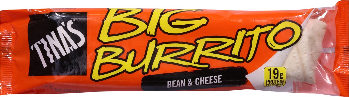 slide 7 of 14, Tina's Big Bean & Cheese Burrito 9 oz, 9 oz