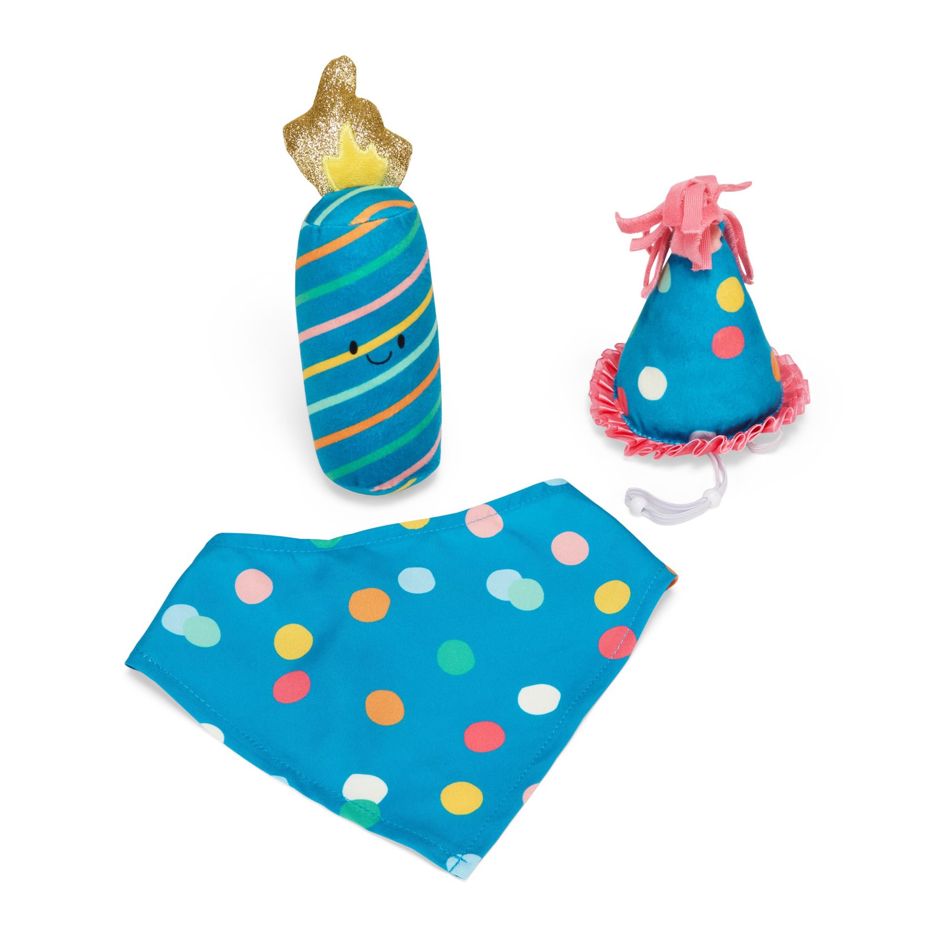 slide 1 of 1, YOULY Birthday Party Set for Dogs, Small/Medium, Blue, 1 ct