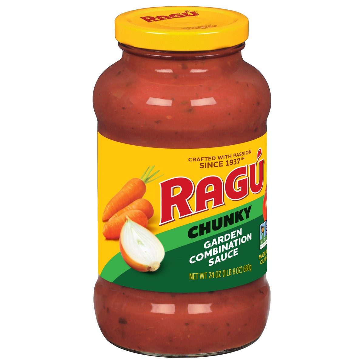 slide 2 of 9, Ragu Chunky Garden Combination Sauce 24 oz, 24 oz