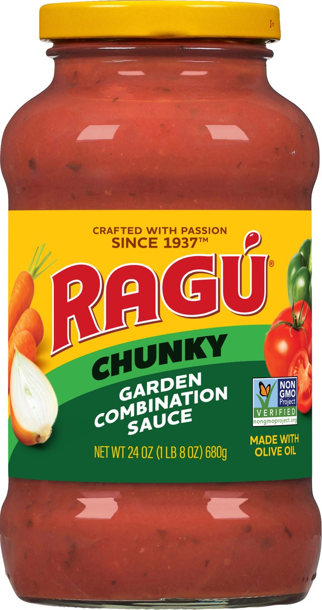 slide 6 of 9, Ragu Chunky Garden Combination Sauce 24 oz, 24 oz