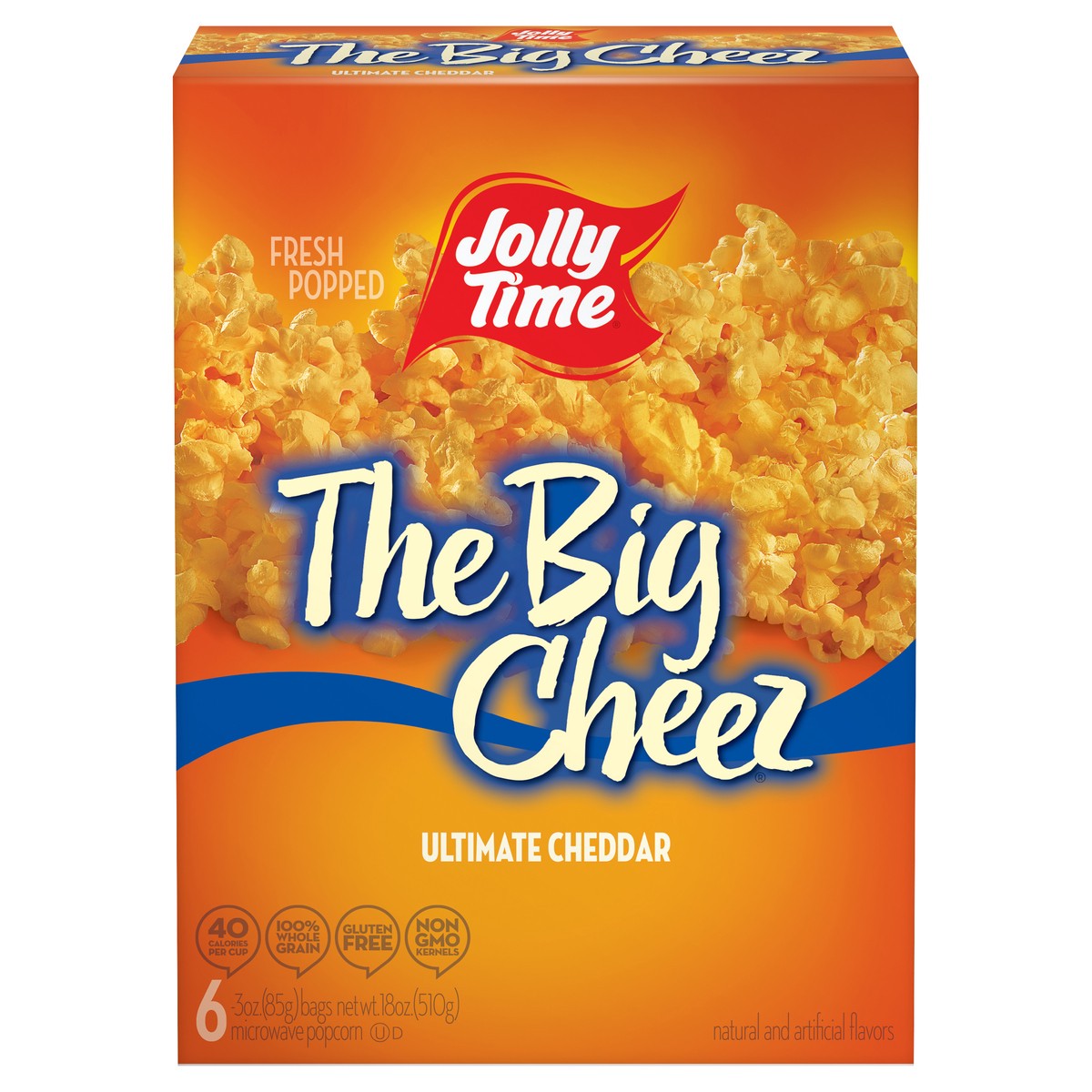 slide 1 of 8, Jolly Time Popcorn Big Cheez 6Pk 18Oz, 6 ct