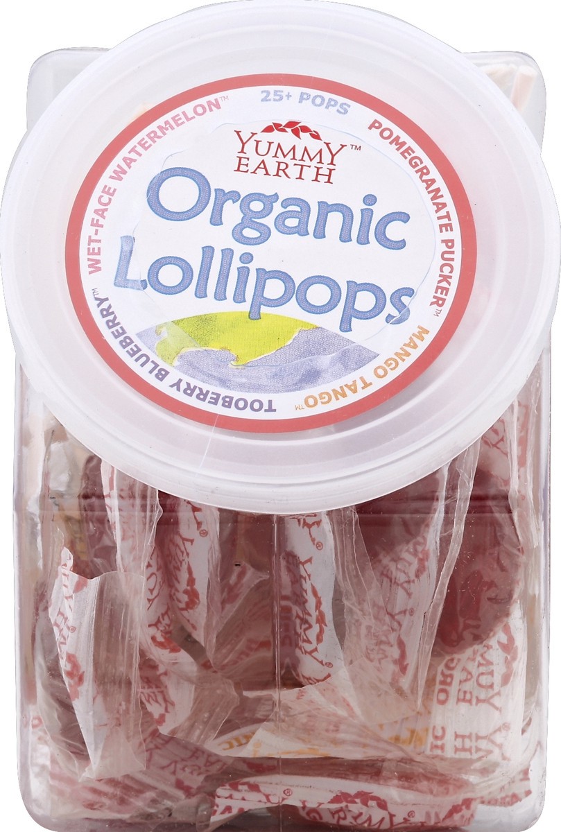 slide 2 of 3, Yummy Earth Lollipops 25 ea, 25 ct