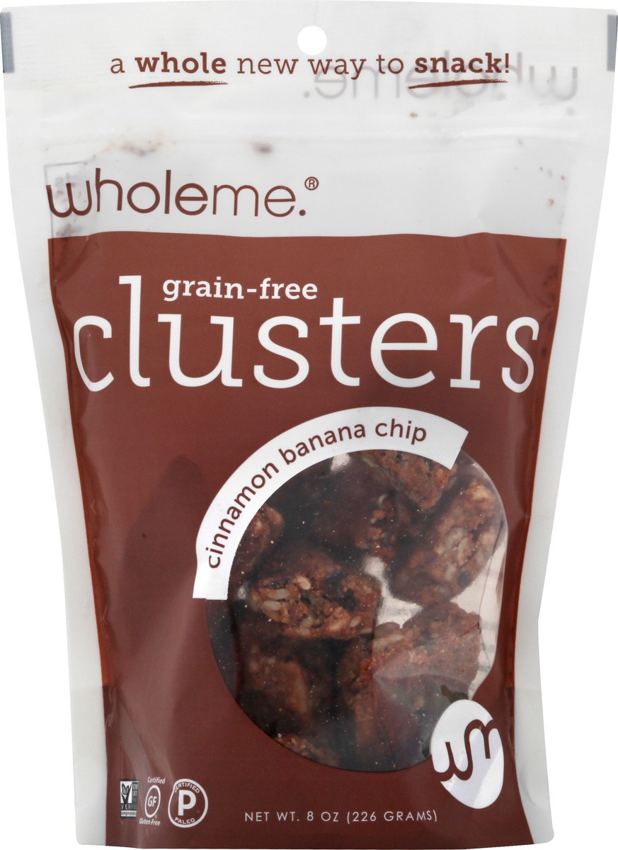 slide 8 of 8, WholeMe Cereal Cinnamon Banana Chip Clusters, 8 oz