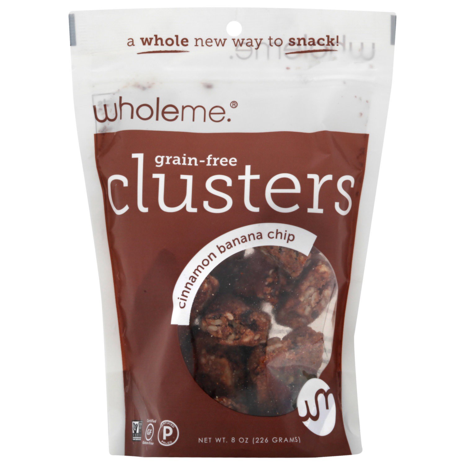 slide 1 of 8, WholeMe Cereal Cinnamon Banana Chip Clusters, 8 oz