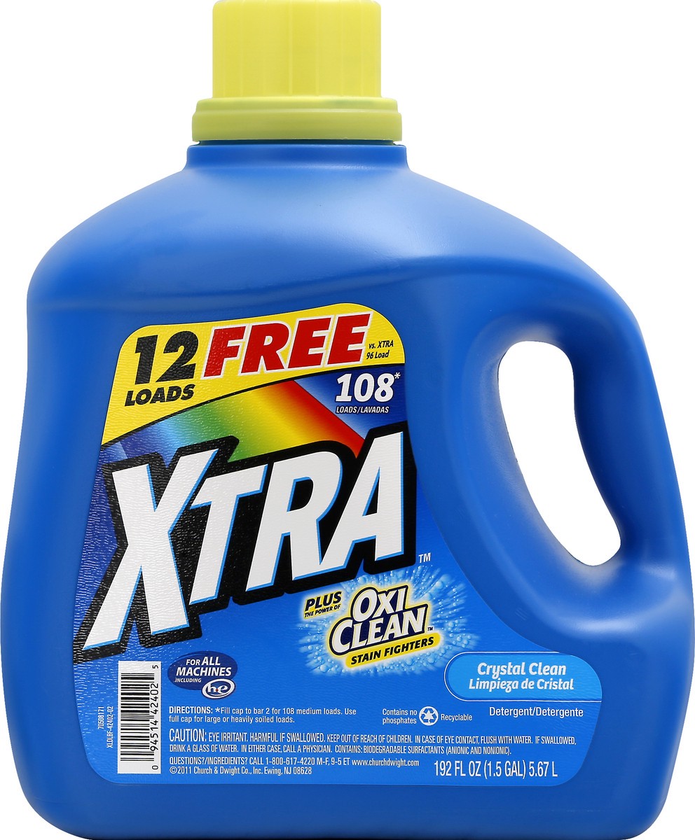 slide 1 of 4, Xtra Crystal Clean Detergent 192 oz, 192 oz