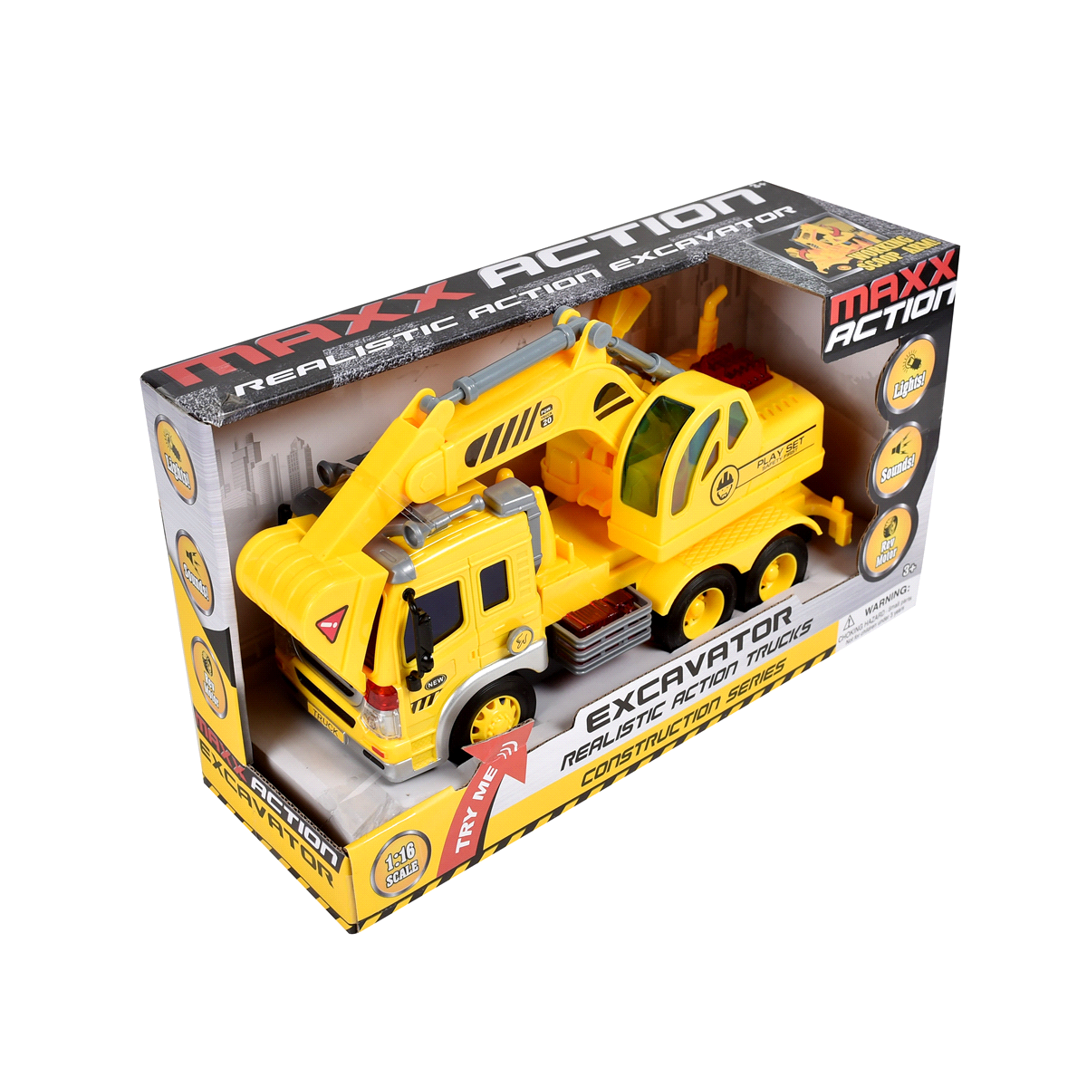 Maxx Action Realistic Action Truck Long Hauler Excavator Truck | Shipt