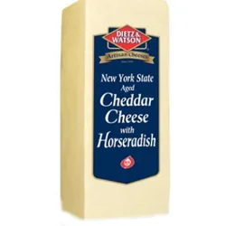 Dietz & Watson Cheddar Cheese - New York State Aged Cheddar Cheese With Horseradish