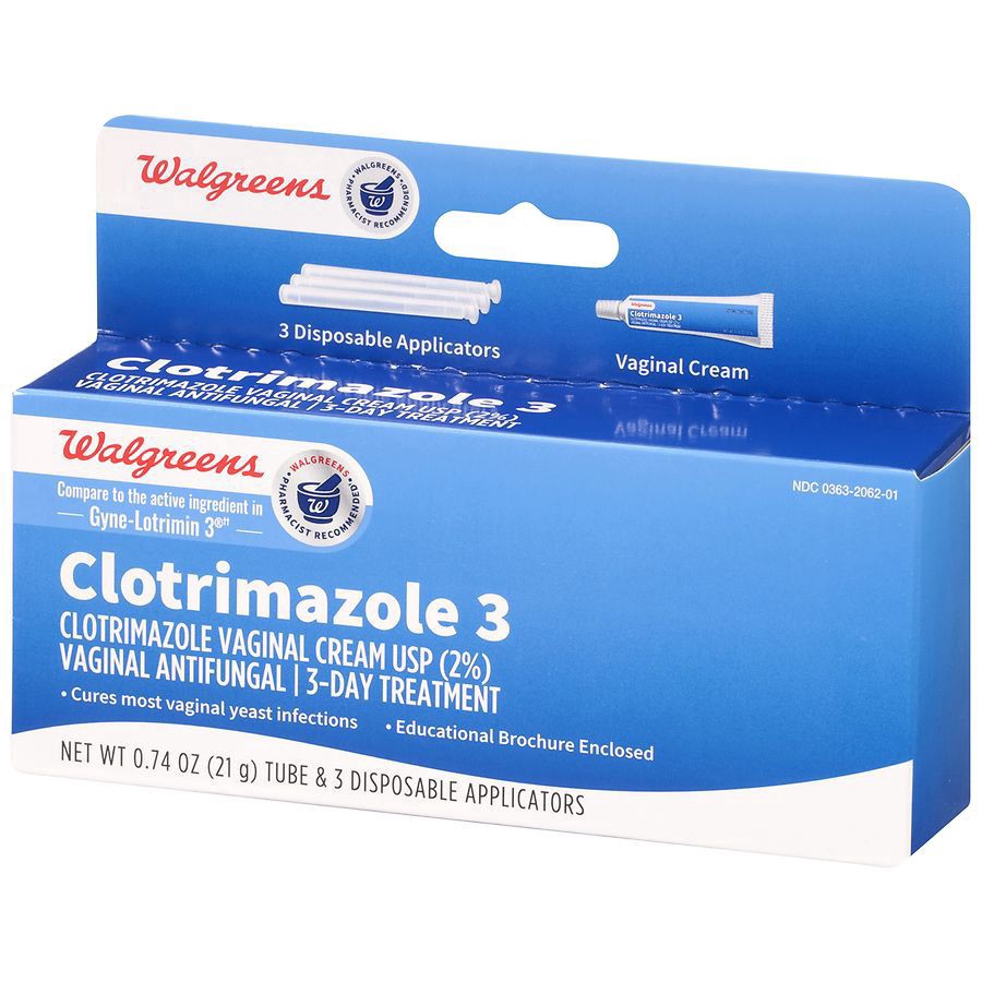 slide 2 of 5, Walgreens Clotrimazole 3-Day Treatment Vaginal Antifungal Cream Applicators, 1 ct