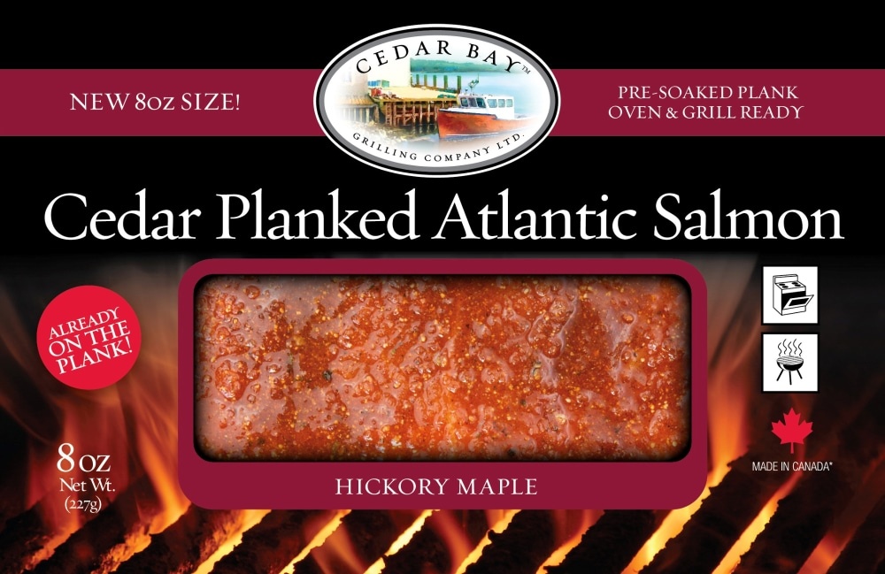 slide 1 of 1, Cedar Bay Salmon Atlantic Cedar Plank Hickory Maple Box - 8 Oz, 8 oz