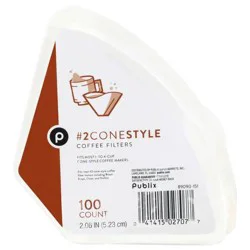 Publix Coffee Filters, No. 4 Cone-Style - 100 ct