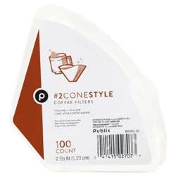 Publix Coffee Filters, No. 4 Cone-Style - 100 ct