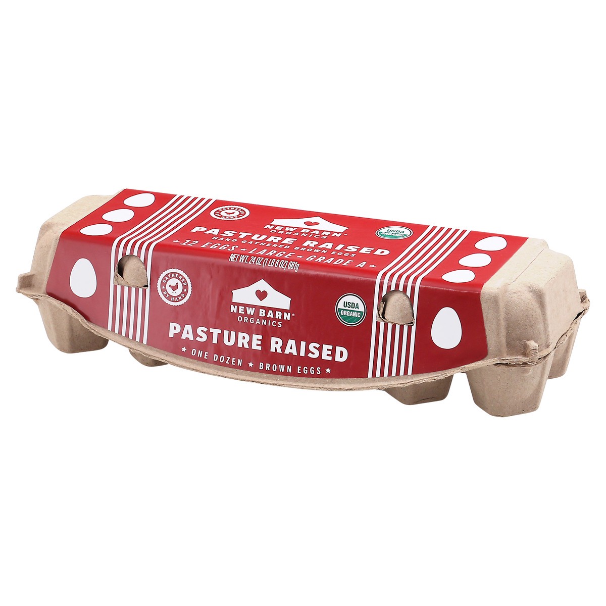 slide 9 of 9, New Barn Organics Organic Regenerative Brown Eggs Large - 12 ct, 12 ct