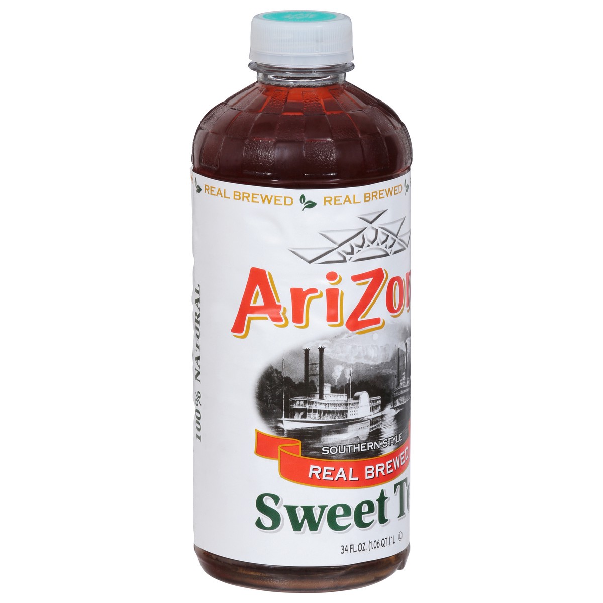 slide 9 of 9, AriZona Real Brewed Southern-Style Sweet Tea - 34 fl oz, 1 liter