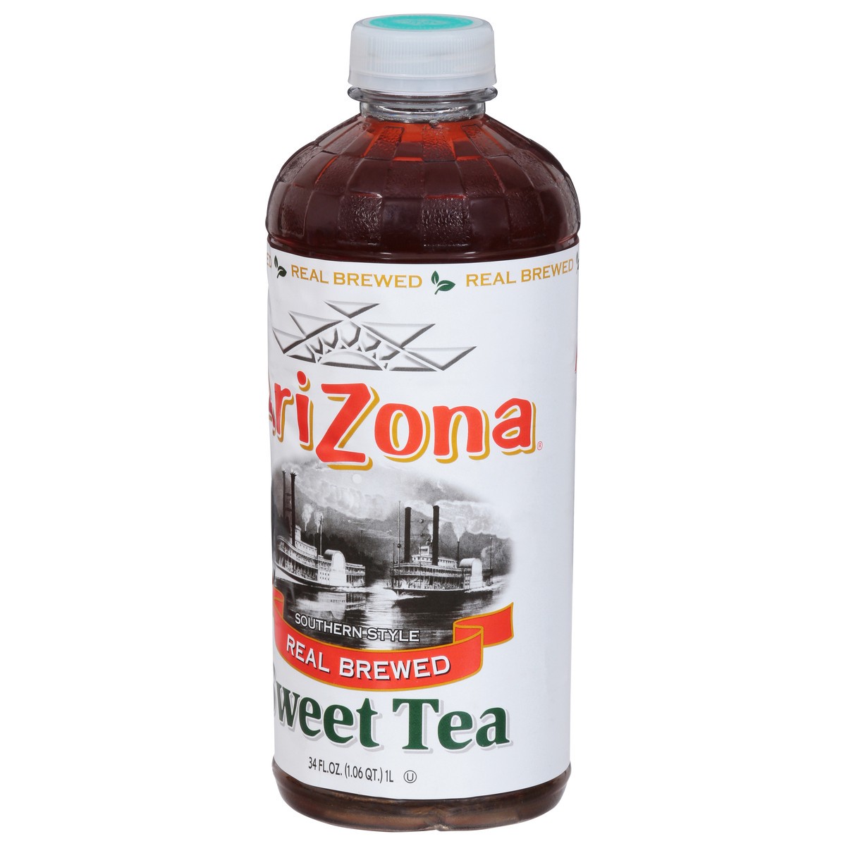 slide 3 of 9, AriZona Real Brewed Southern-Style Sweet Tea - 34 fl oz, 1 liter