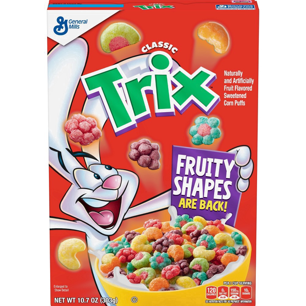 slide 121 of 181, Trix Fruity Breakfast Cereal, 6 Fruity Shapes, Whole Grain, 10.7 OZ, 10.7 oz