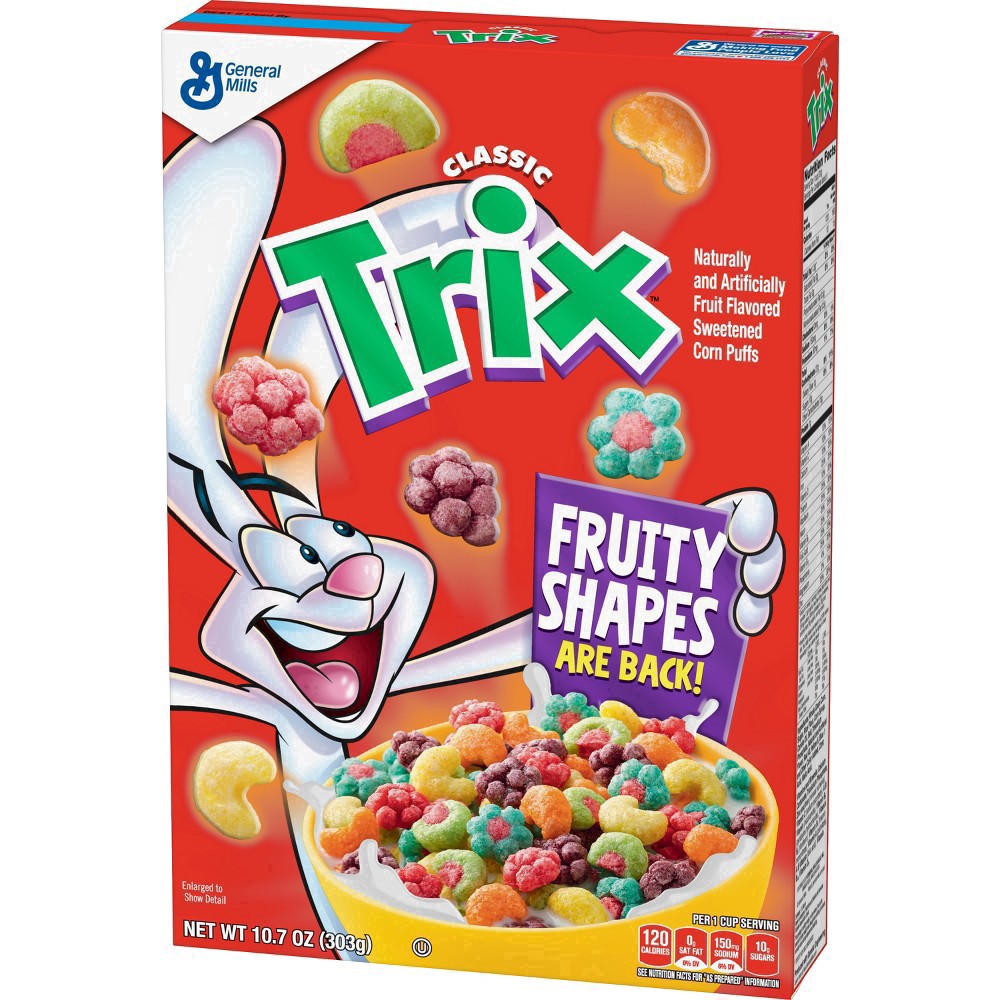 slide 181 of 181, Trix Fruity Breakfast Cereal, 6 Fruity Shapes, Whole Grain, 10.7 OZ, 10.7 oz