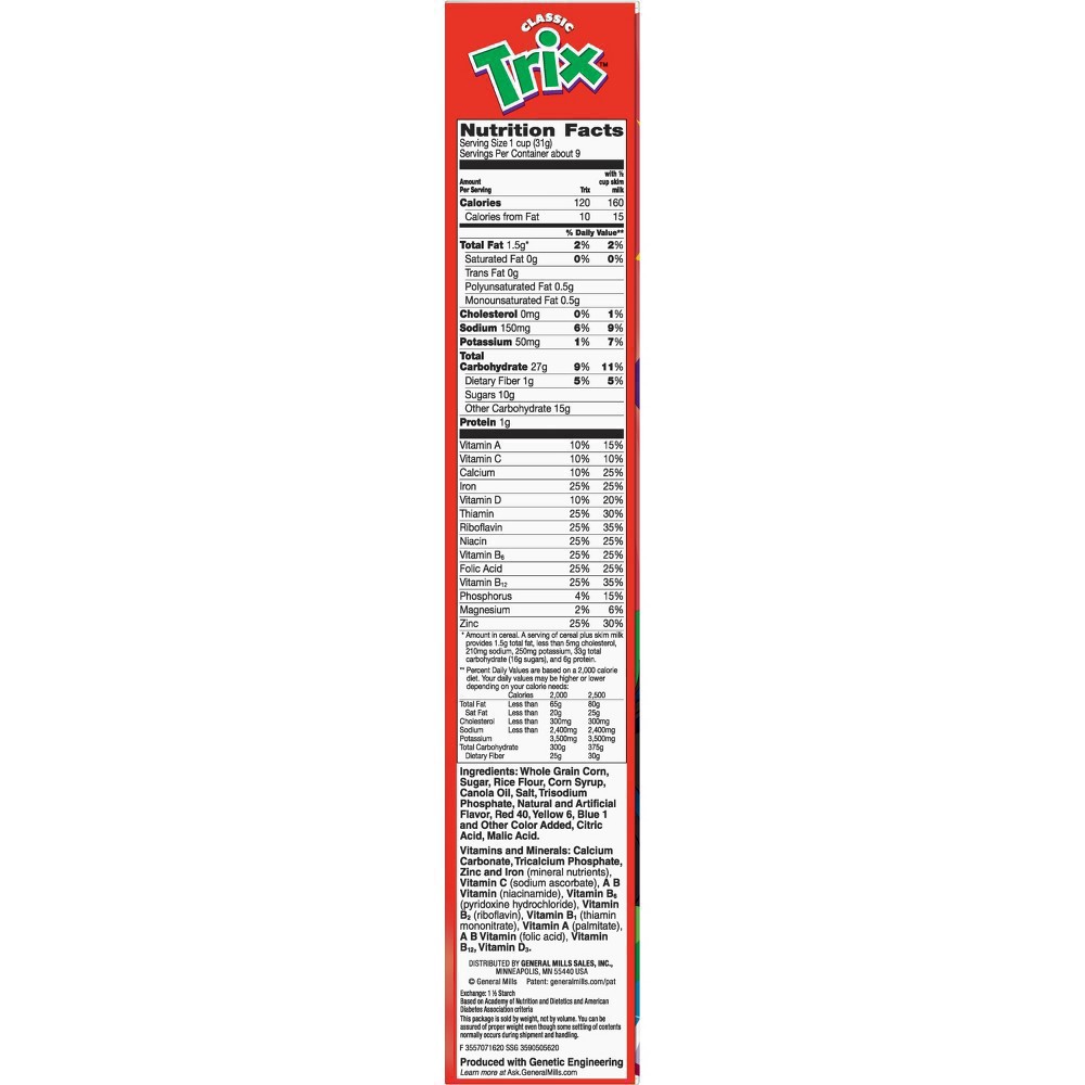 slide 69 of 181, Trix Fruity Breakfast Cereal, 6 Fruity Shapes, Whole Grain, 10.7 OZ, 10.7 oz