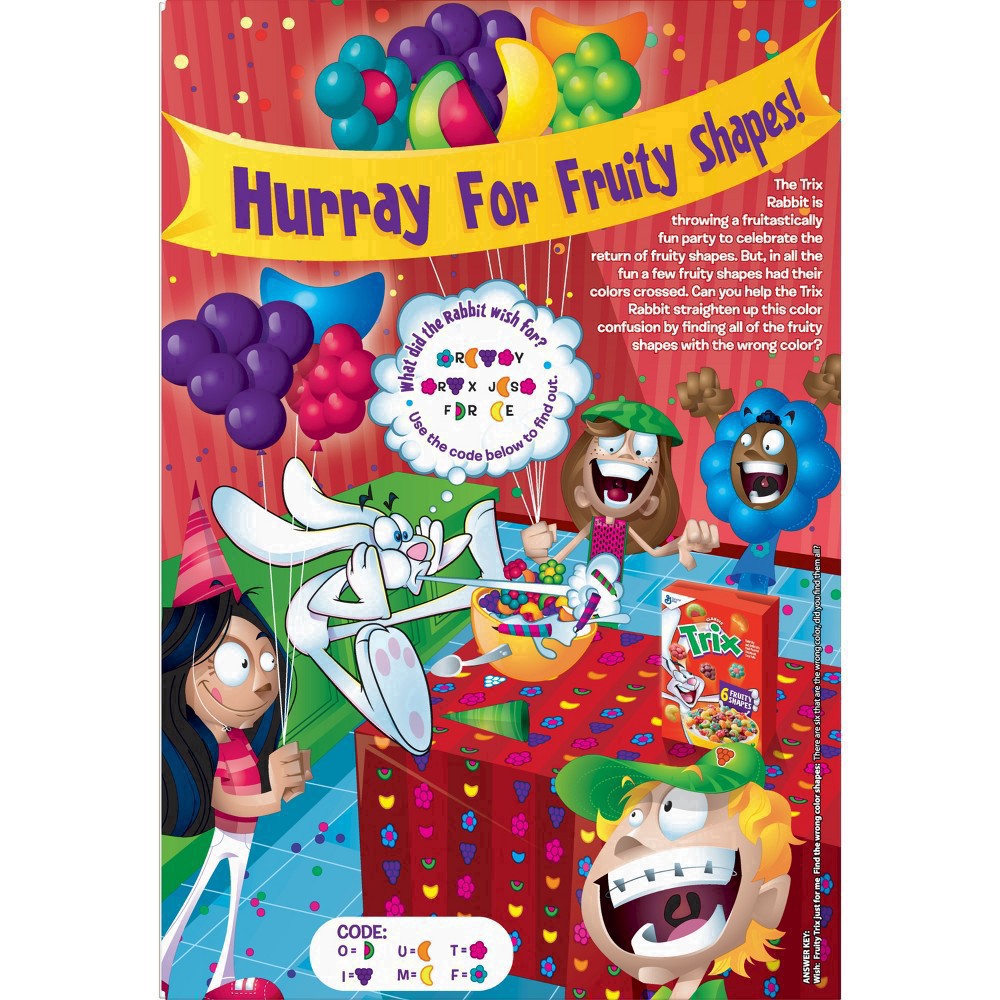 slide 101 of 181, Trix Fruity Breakfast Cereal, 6 Fruity Shapes, Whole Grain, 10.7 OZ, 10.7 oz