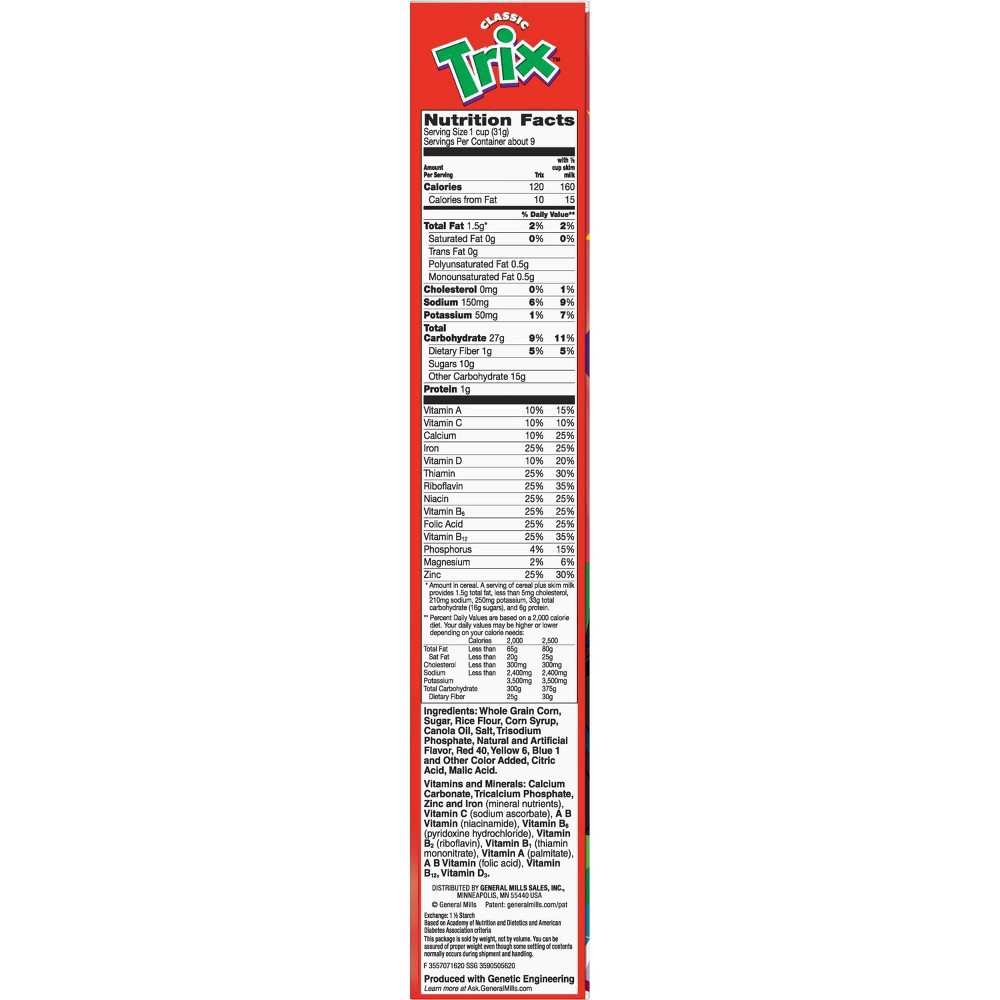 slide 83 of 181, Trix Fruity Breakfast Cereal, 6 Fruity Shapes, Whole Grain, 10.7 OZ, 10.7 oz