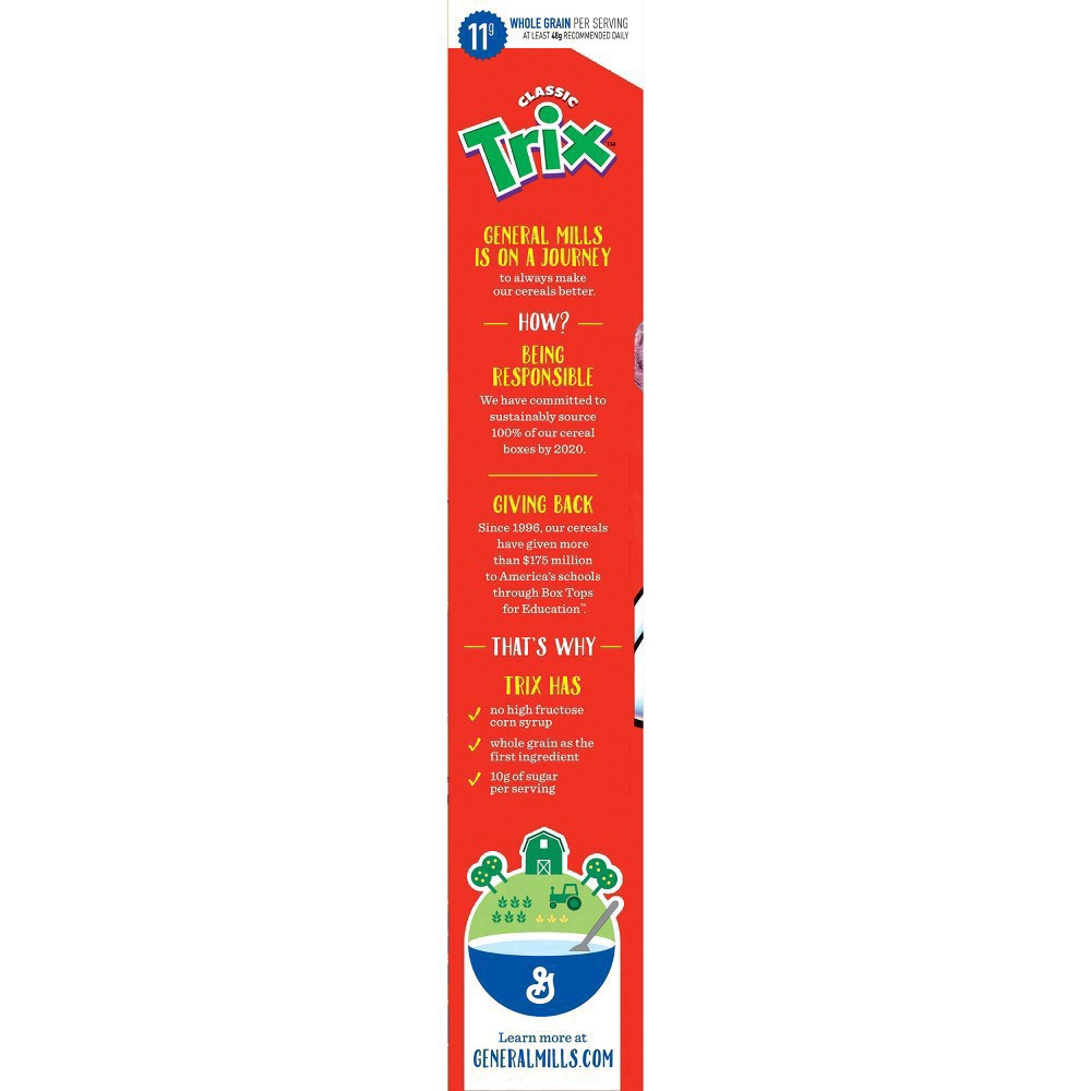 slide 10 of 181, Trix Fruity Breakfast Cereal, 6 Fruity Shapes, Whole Grain, 10.7 OZ, 10.7 oz