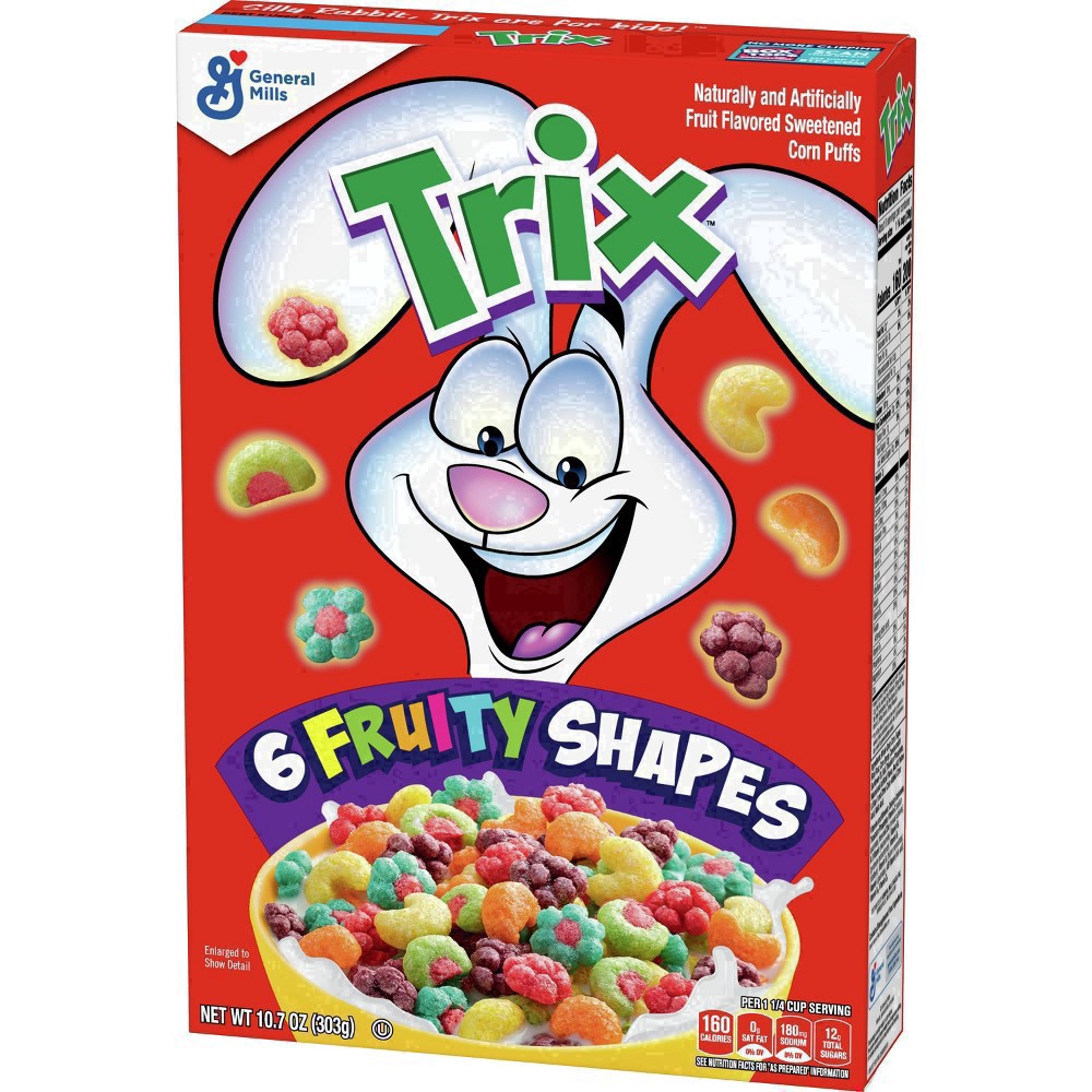 slide 146 of 181, Trix Fruity Breakfast Cereal, 6 Fruity Shapes, Whole Grain, 10.7 OZ, 10.7 oz
