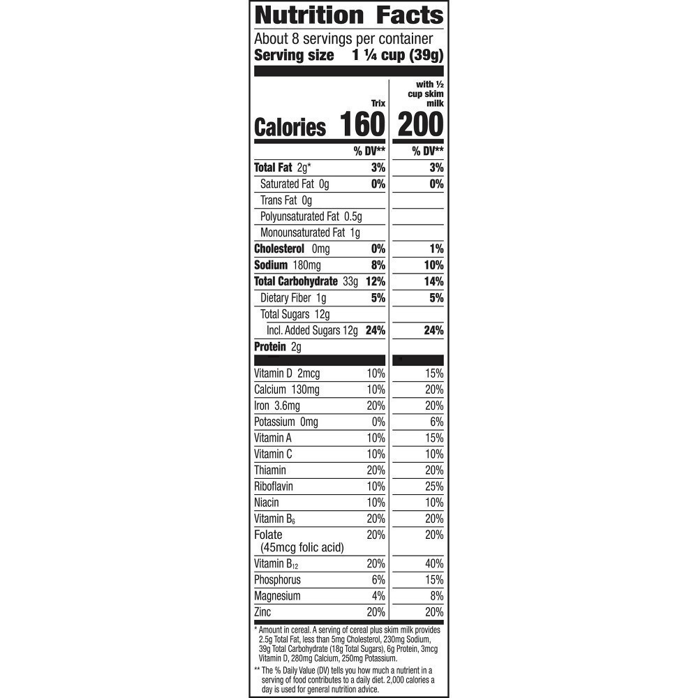 slide 36 of 181, Trix Fruity Breakfast Cereal, 6 Fruity Shapes, Whole Grain, 10.7 OZ, 10.7 oz