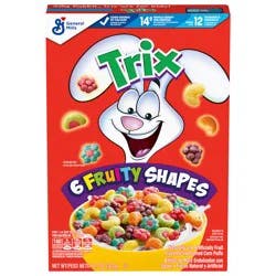 Trix Breakfast Cereal, 6 Fruity Shapes, Made with Whole Grain, 10.7 oz