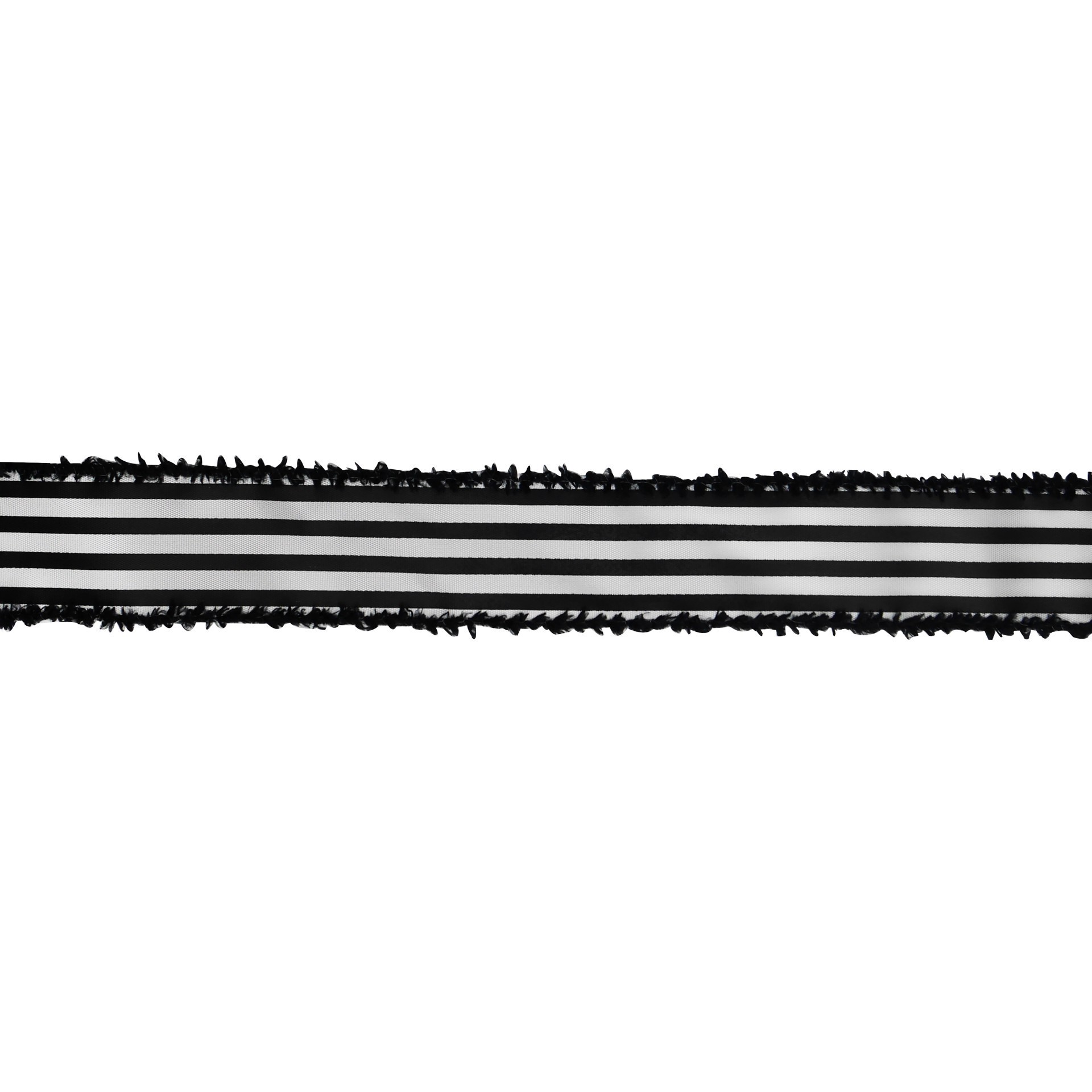 slide 2 of 3, 1.5" X 10yd. Black & White Striped Wired Grosgrain Ribbon By Celebrate It Halloween, 1.5 in x 10 yd