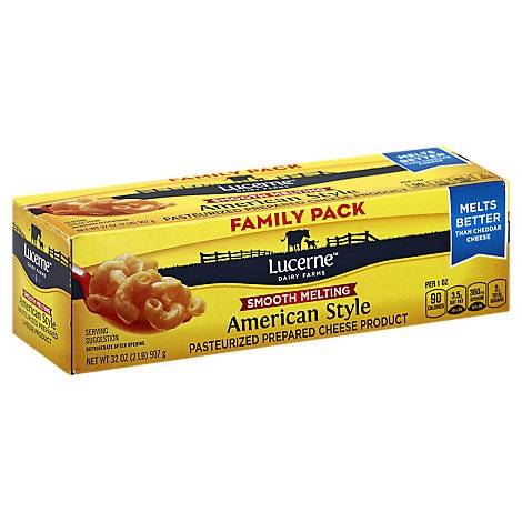 slide 1 of 1, Lucerne Dairy Farms Lucerne Cheese Product American Style Smooth Melting, 32 oz