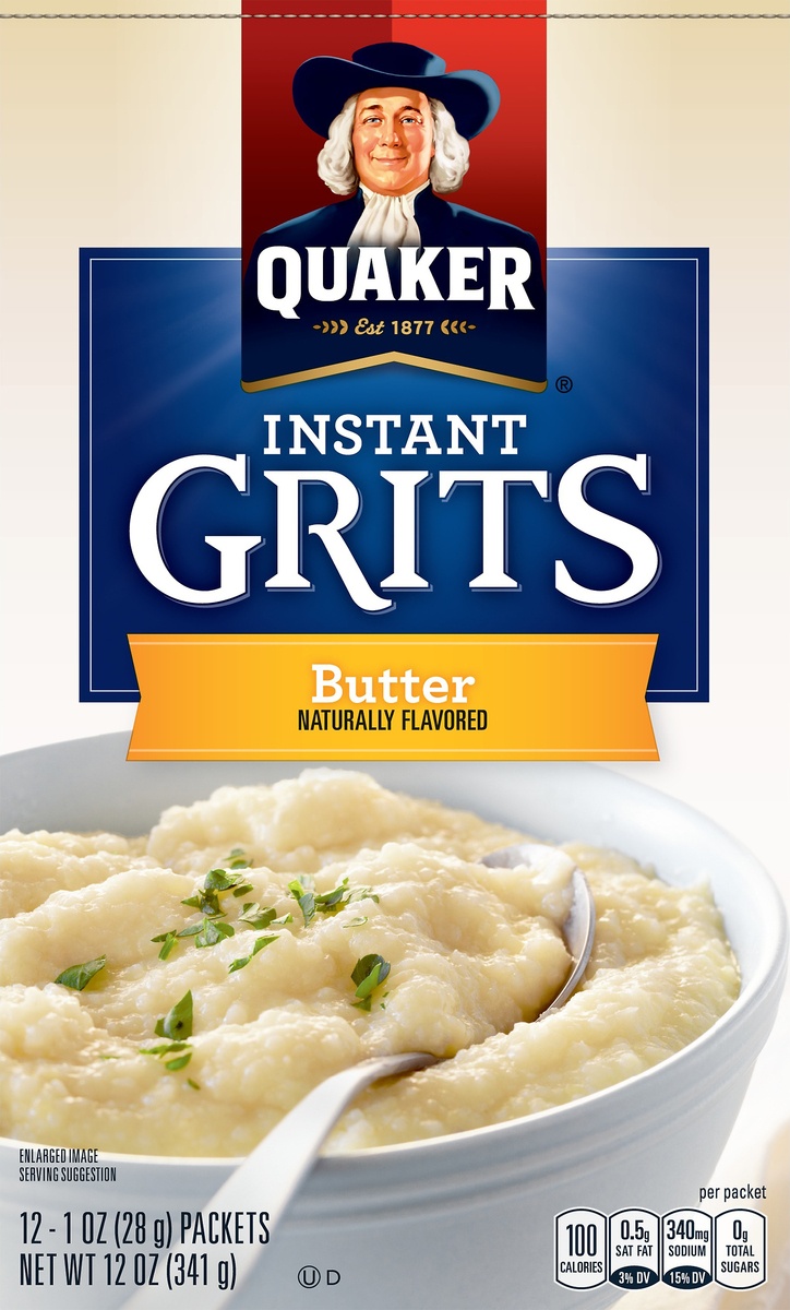 slide 5 of 7, Quaker Butter Flavored Instant Grits, 12 ct; 1 oz