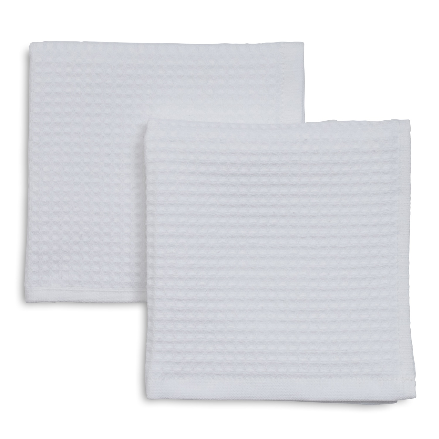 slide 1 of 1, Sur La Table Waffle Dishcloths, White, 2 ct; 12 in x 12 in