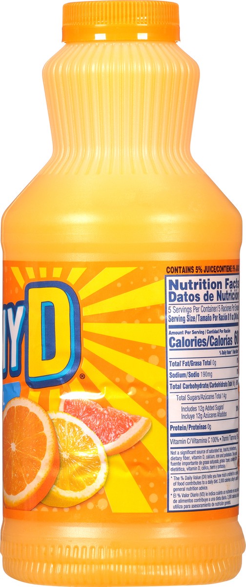 slide 9 of 12, Sunny D Sunnyd Tangy Original Orange Juice Drink, 40 Fl Oz Bottle, 40 fl oz