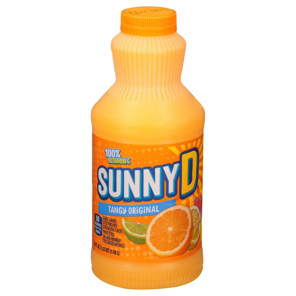 slide 1 of 12, Sunny D Sunnyd Tangy Original Orange Juice Drink, 40 Fl Oz Bottle, 40 fl oz