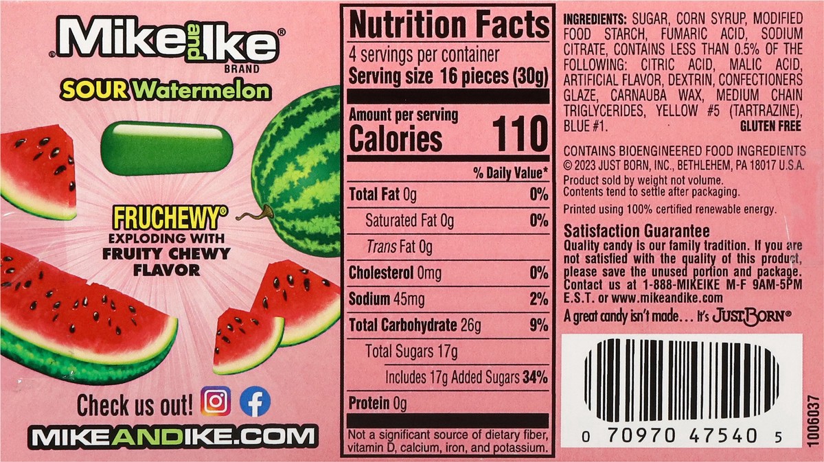 slide 6 of 14, MIKE AND IKE Sour Watermelon Candy 4.25 oz, 4.25 oz