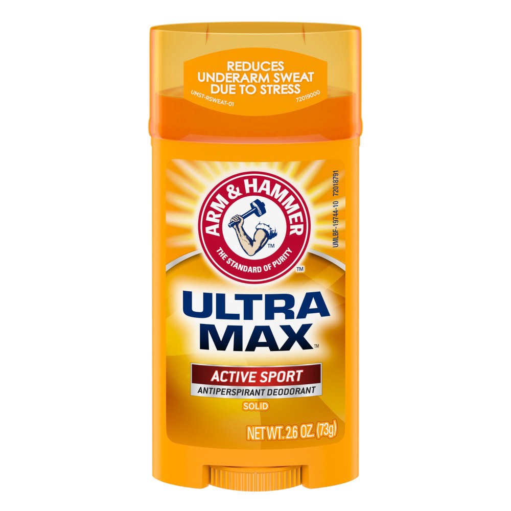 slide 1 of 2, ARM & HAMMER ULTRA MAX Deodorant- Active Sport- Solid Stick - 2.6oz, 2.8 oz