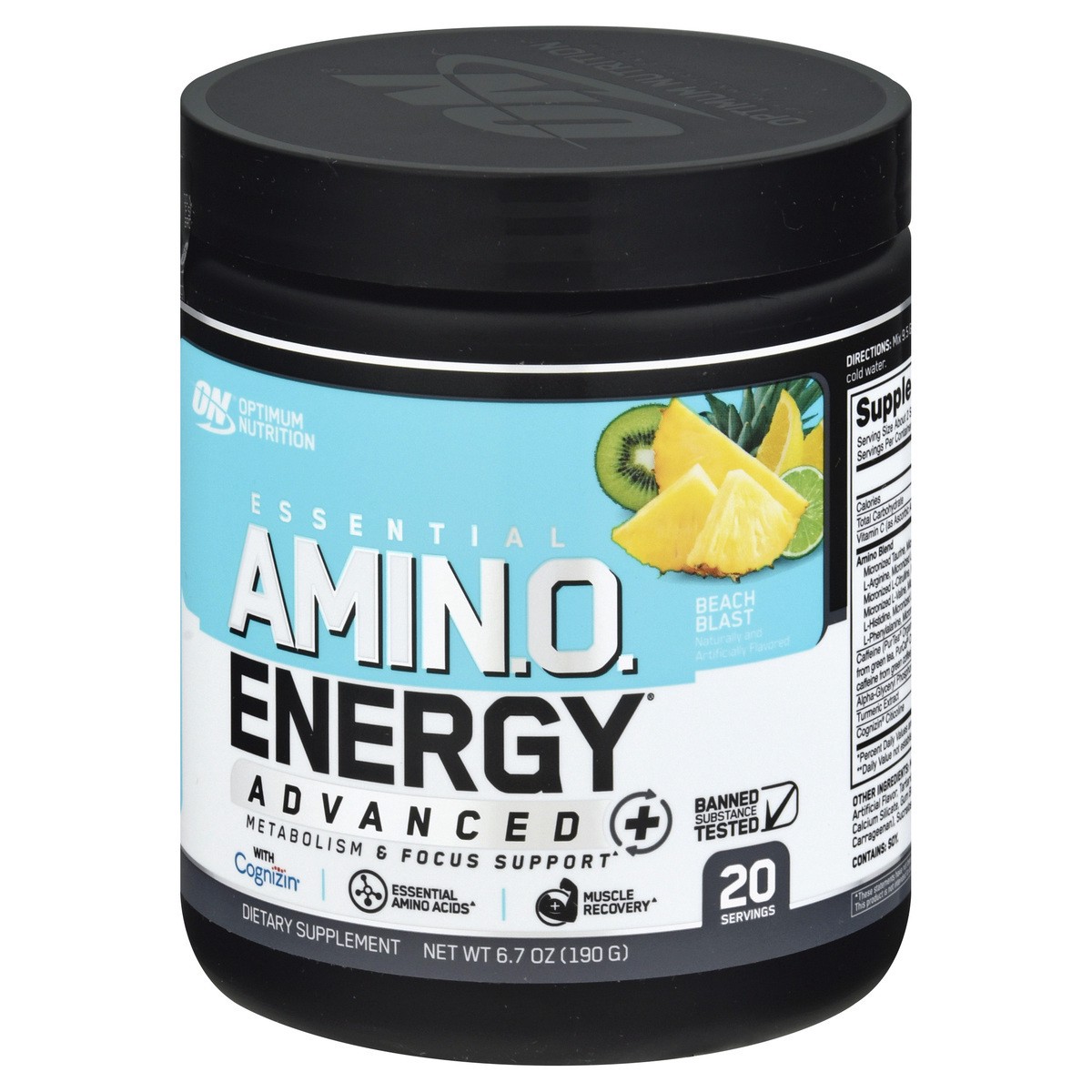 slide 2 of 12, Optimum Nutrition Essential Beach Blast Amin.O. Energy 6.7 oz, 6.7 oz