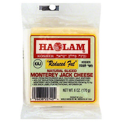slide 1 of 1, Haolam Sliced Monterey Jack Cheese, 6 oz