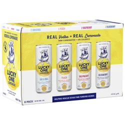 Lucky One Vodka Lemonade Variety 8 Pack 355 ml Cans