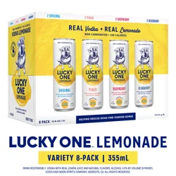 Lucky One Lemonade Variety 8Pk Can 355Ml