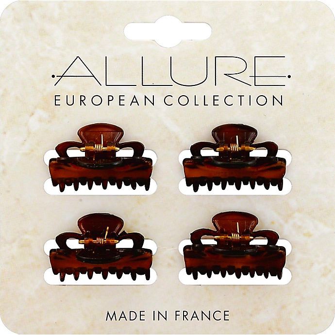 slide 1 of 2, Allure Mini Jaw Clips - Tortoise, 4 ct