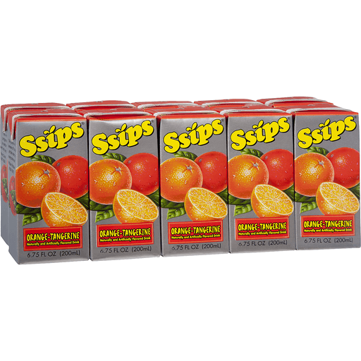 slide 1 of 1, Ssips Orange-Tangerine Drink Boxes, 60 fl oz