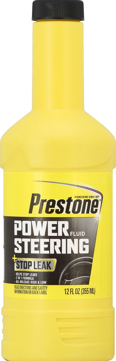 slide 2 of 2, Prestone Power Steering Fluid + Stop Leak, 12 fl oz