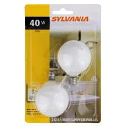 Sylvania 40W White Small Globe Light Bulbs